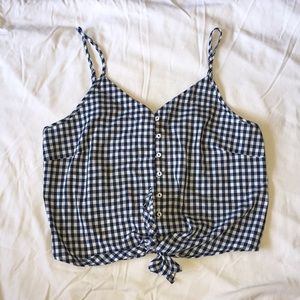 Plaid Tie-Up Tank Top🦋